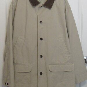 L.L. Bean Adirondack Barn Coat Men's XXL-Regular Stone W/Flannel Lining Used